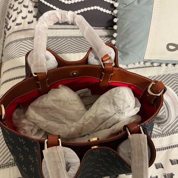 Dooney & Bourke Gretta Brenna Satchel NWT - Navy - Picture 5 of 6